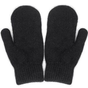 9662 Winter Faux Wool Knit Mittens For Women Men Stretchy Knit Glovess Elastic